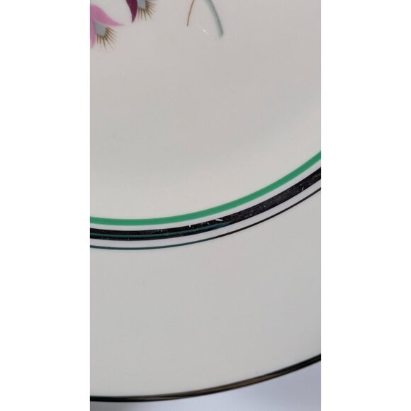 Syracuse China Coralbel Floral Dinner Plate Platinum Trim - Picture 10 of 12